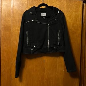 Black denim Moro jacket Torrid